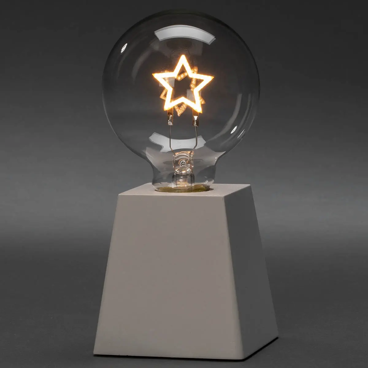 Tischlampe Stern 17,5 cm mit Timer - Tischdekorationen mit Beleuchtung - 7318301813209 - 1