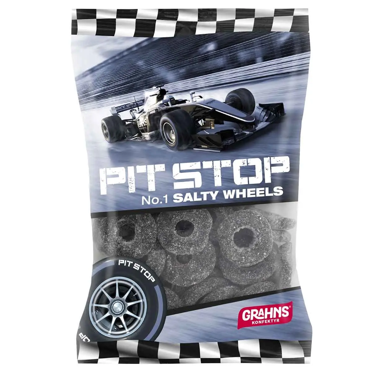 Pit Stop Salty Wheel 50g - Süßigkeitentüten - 7331057010012 - 0