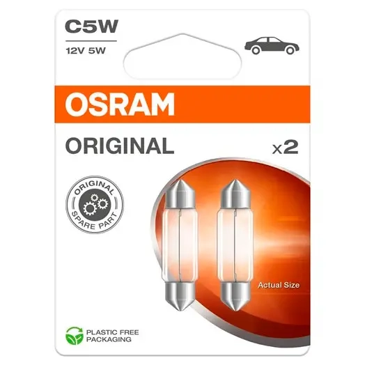 Osram C5W Glühbirne 12V 5W 6418 2 Stück - LED-Lampen und LED-Kits - 4062172396141 - 0
