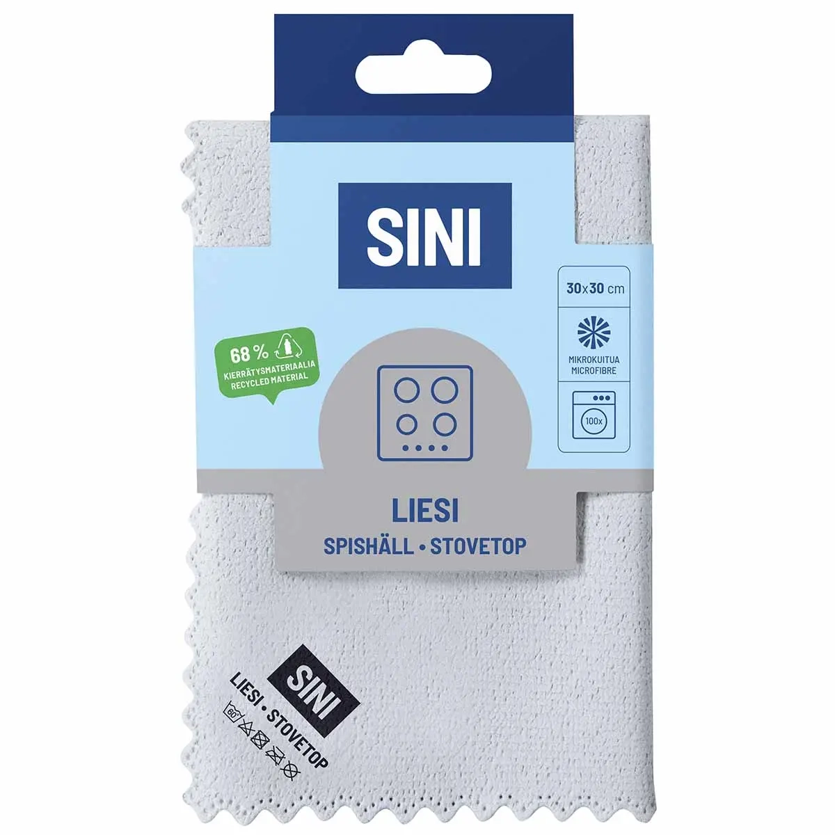 Sini Mikrofasertuch 30x30 cm grau - Reinigungstücher und Waschschaumstoffe - 6423800035920 - 2