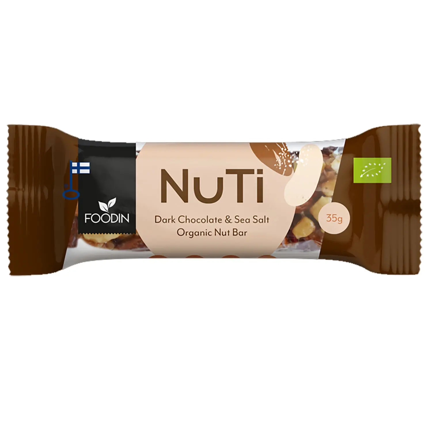 Foodin Nuti Dunkle Schokolade & Meersalz Riegel - Süßigkeitenriegel - 6430048237405 - 0