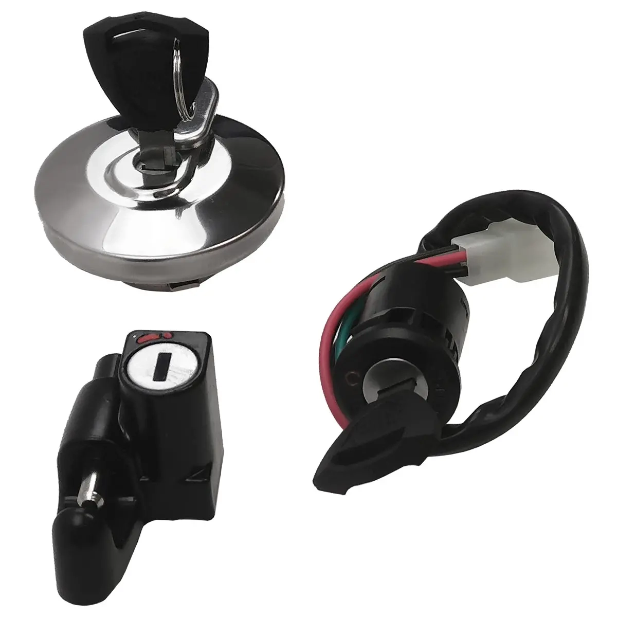 Tankdeckel-Set Monkey + Zündschloss - Monkeybike-Rahmenersatzteile - 6438471001778 - 1