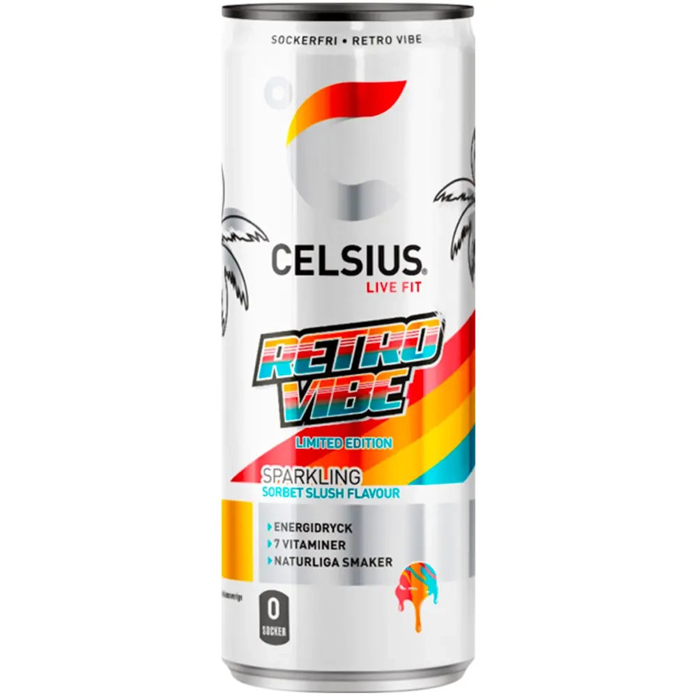 Celsius Retro Vibe 330ml - Läsk - 7350058336495 - 0