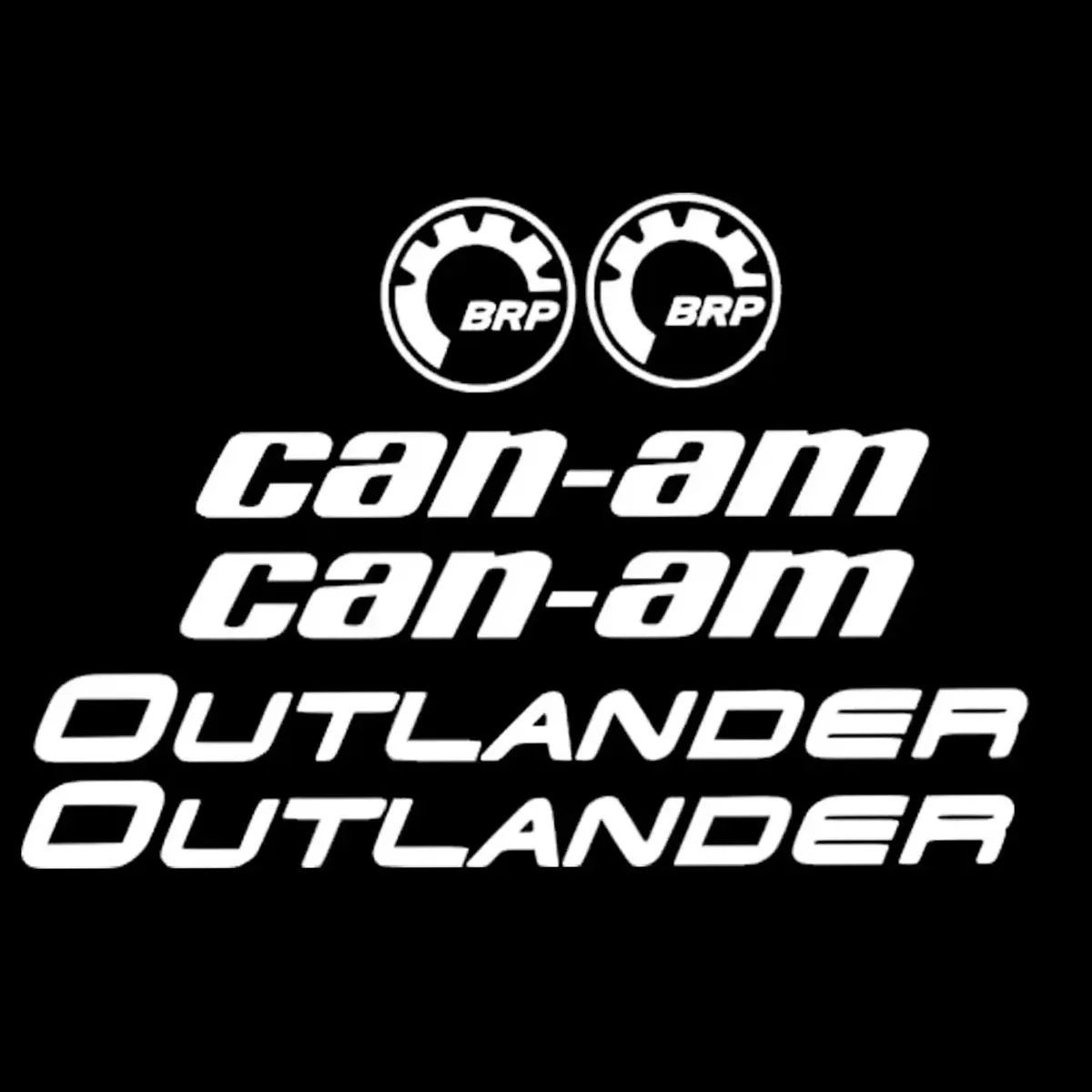Aufkleberset Can-Am Outlander Weiß 6- - Aufkleber für Motocross und Moped - 6438471339611 - 0
