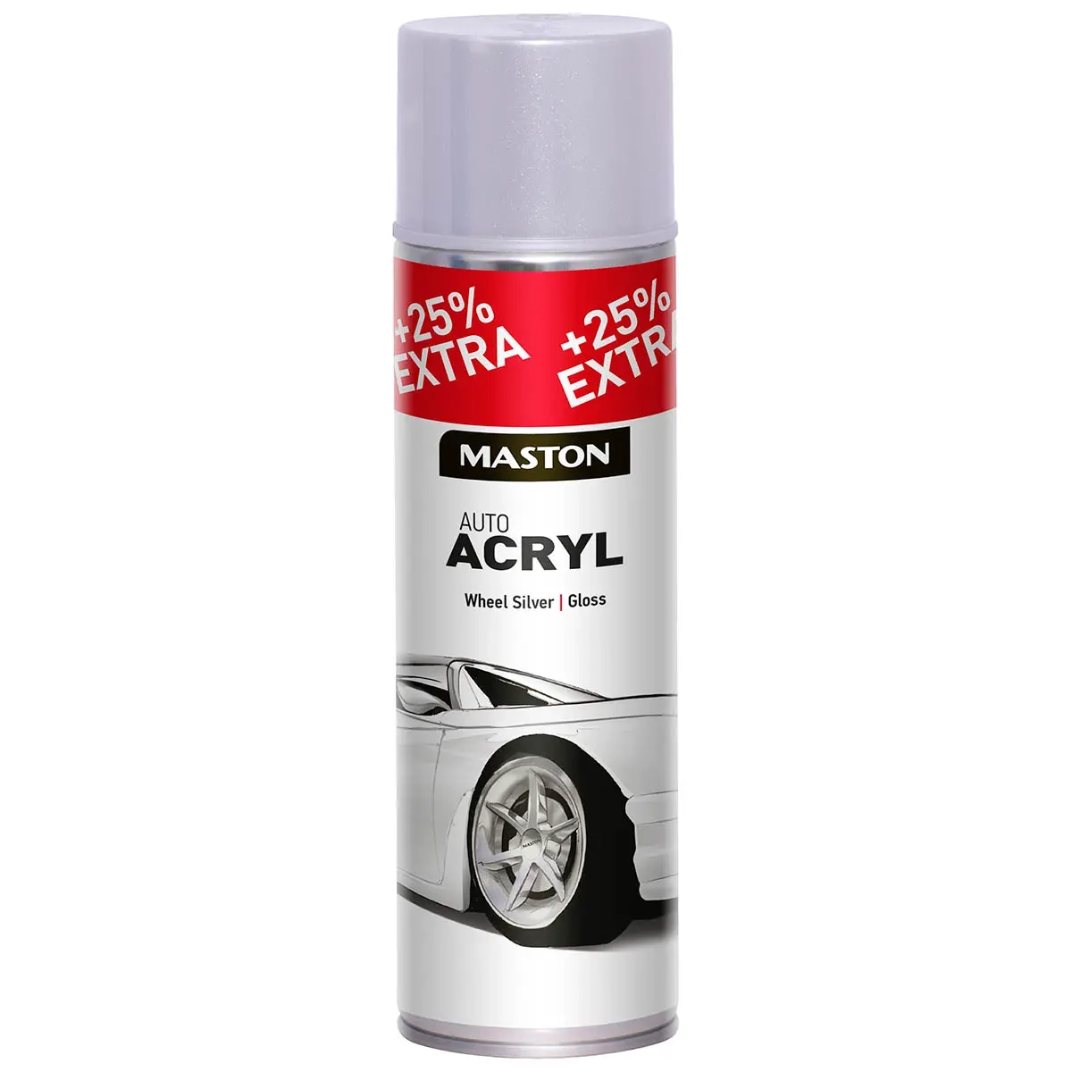 Maston Auto Acryl Felgensilber 500ml - Farben und Sprühfarben - 6412490025083 - 0