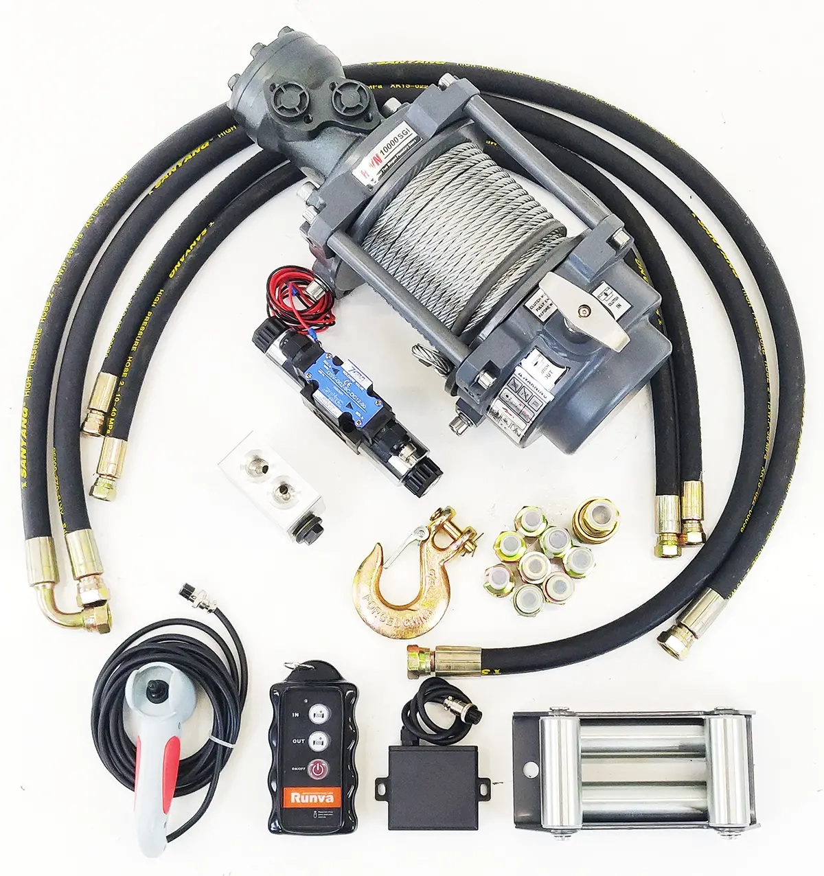 Hydraulische Seilwinde Runva 1800kg 3968lbs - Auto-Winden - 6438471021660 - 2