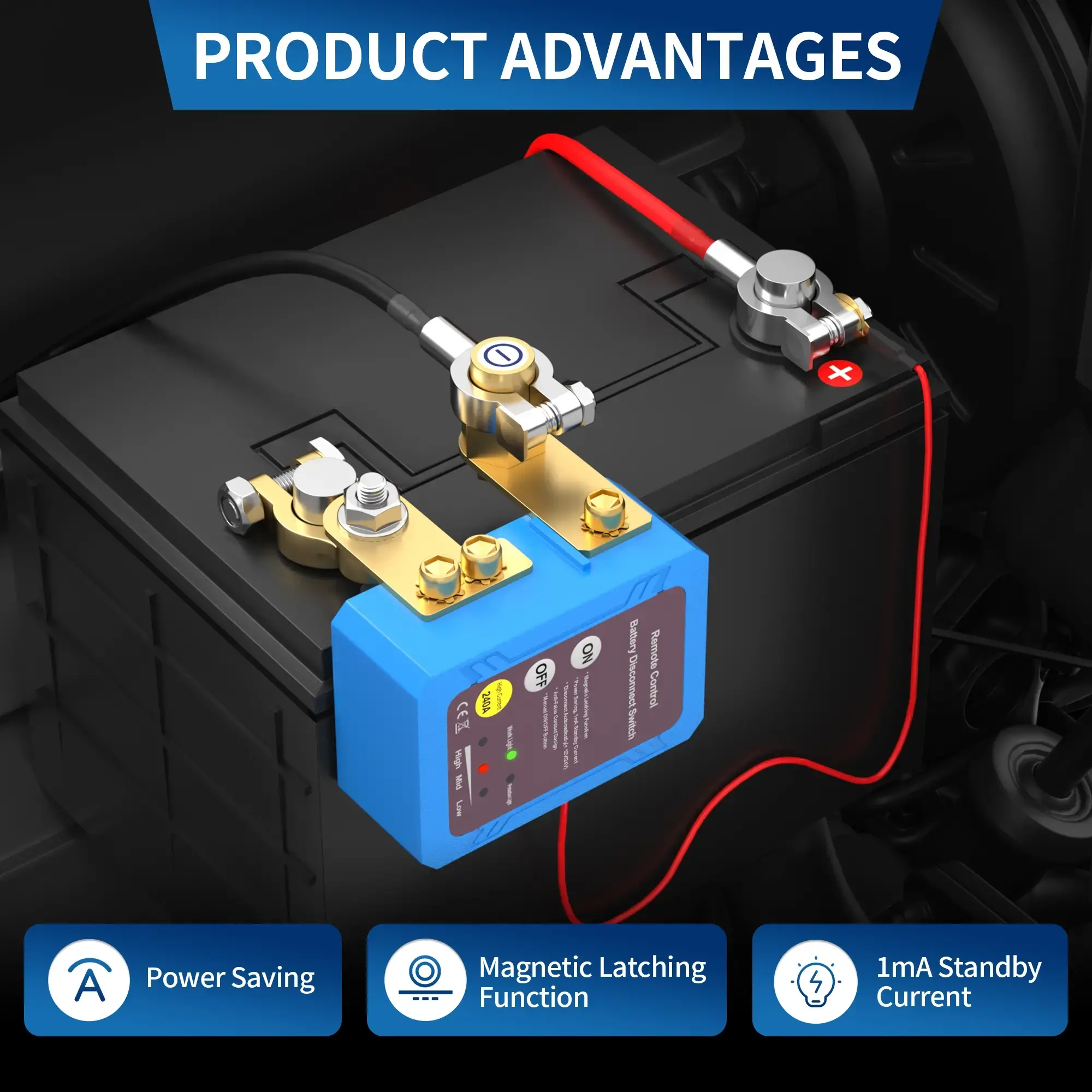 Tronic ferngesteuertes abnehmbares Relais für Batterien - Auto-Relais - 6438471286182 - 4