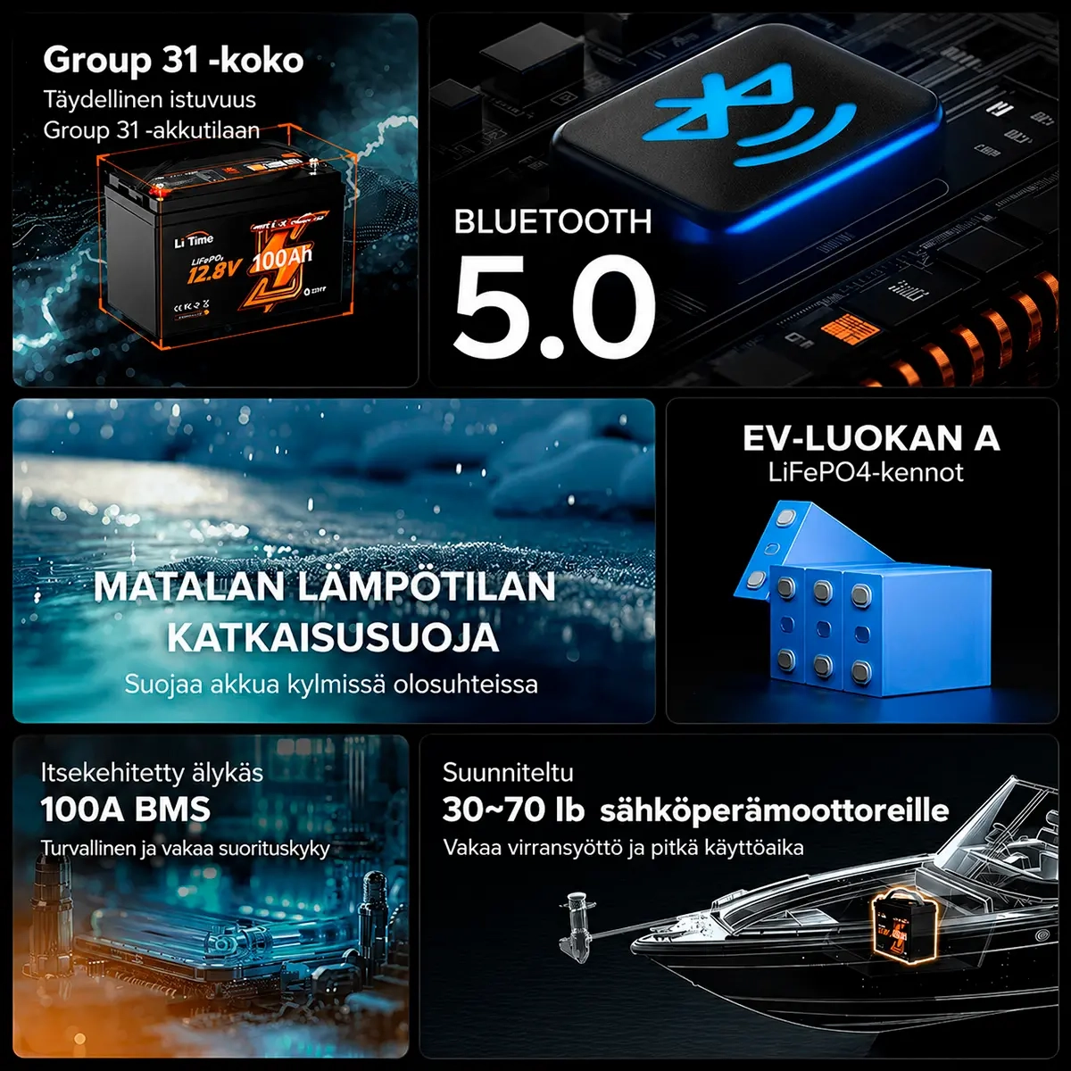 Akku LifePo4 100Ah 12V Victron Link LiTim -  - 6438471346749 - 2