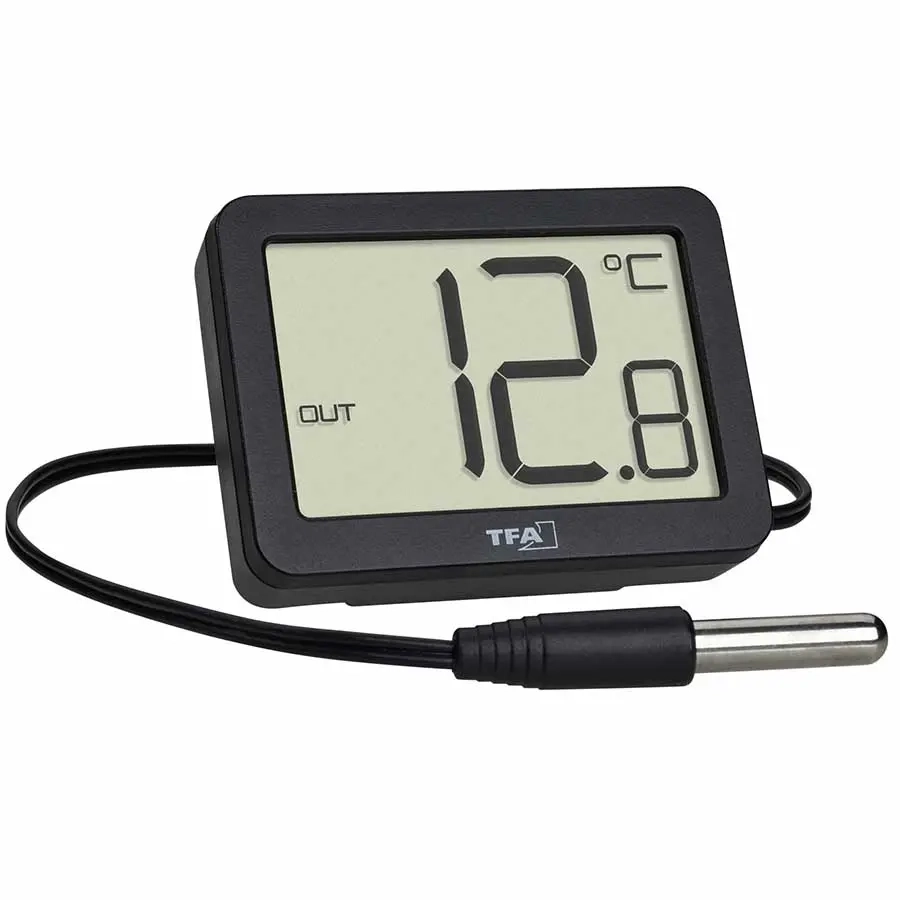 TFA Innen- und Außenthermometer 5,5x4cm - Heimzähler, Timer und Alarm - 4009816037565 - 0