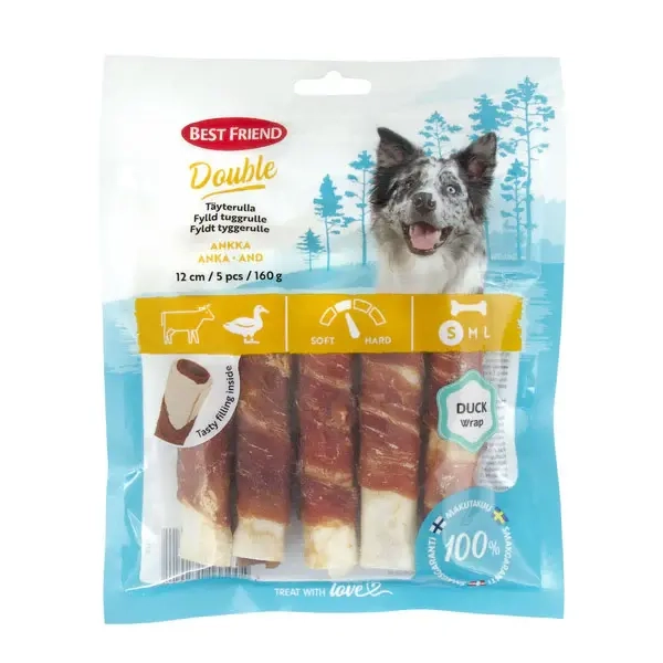 Füllrolle Ente 12 cm 5 Stück 160 g - Hundekauknochen, Kauknochen und Kaurollen - 5700551172021 - 0