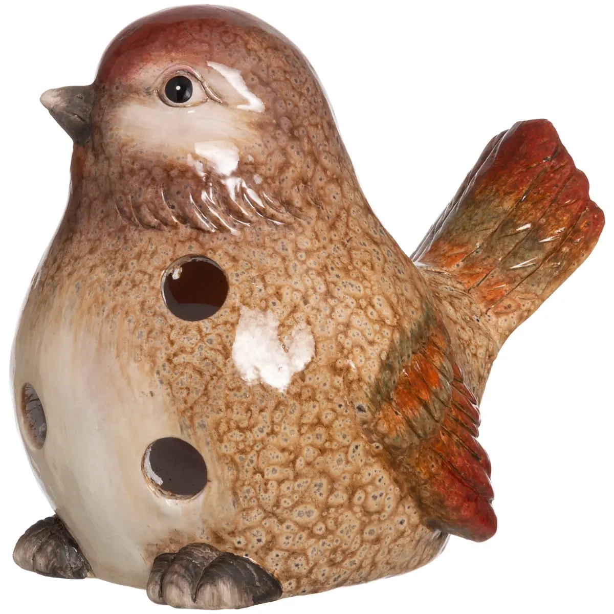 Kerzenlaterne Vogel 18 cm - Kerzenhalter und Teelichthalter - 6410416504735 - 2