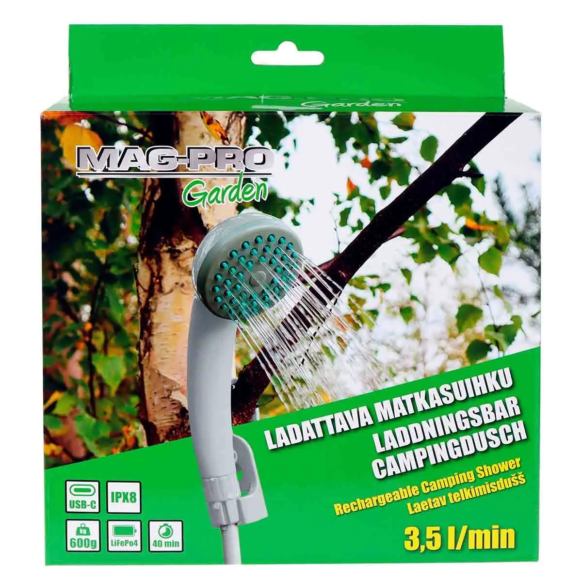 Tragbare Campingdusche MagPro Wiederaufladbar Neues Modell - Feuerwerkzeuge - 6418536028384 - 2