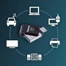 Philips USB-Stick USB-C USB-A 3.1 32GB - USB-Sticks und externe Festplatten - 8720039510692 - 1