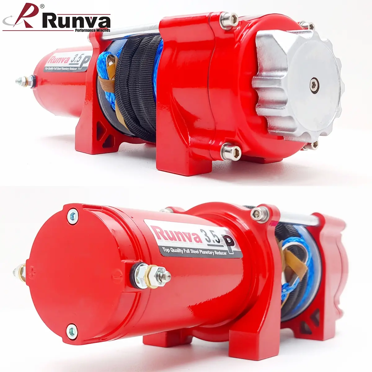 Seilwinde 1588 kg mit Seil 12V Runva Super D - Winden für ATV - 48776565776 - 2
