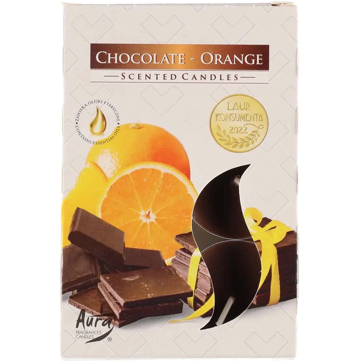 Duftwärmekerze Schokolade-Orange 6 Stück - Duftkerzen - 5906927043173 - 0