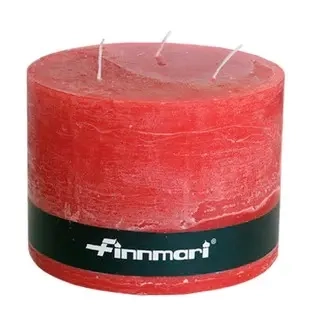Dreierherzkerze rot 14 cm - Stumpenkerzen - 6416906255019 - 0