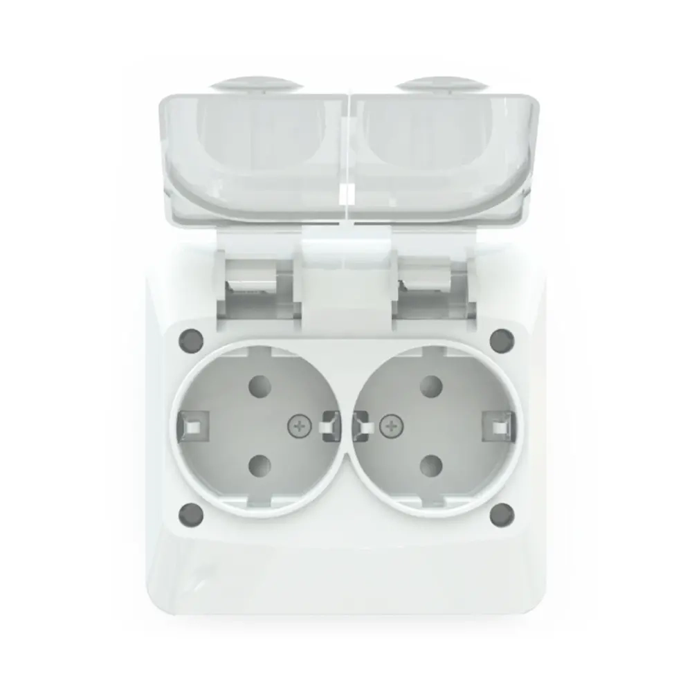 Einbau-Steckdose 2-fach IP44 Opal Pro - Steckdosen - 6438056260590 - 0