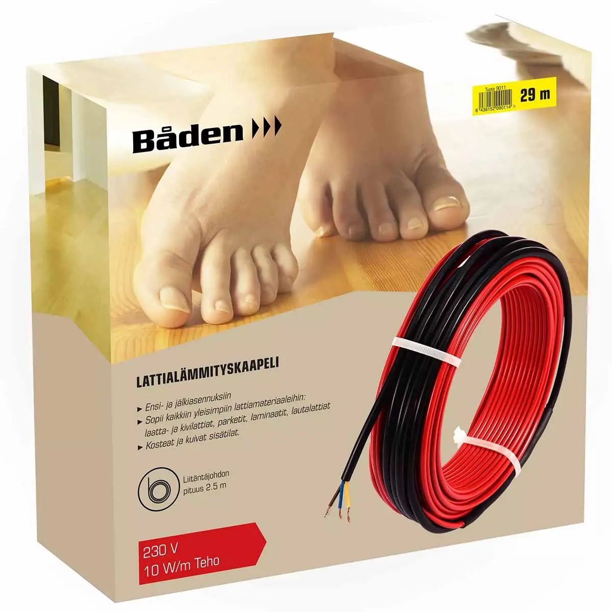 Golvvärmekabel 290W 29m 230V - Golvvärmekablar och komponenter - 6438152090114 - 1