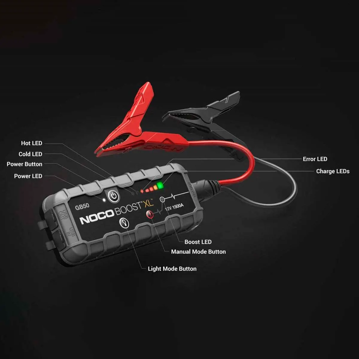 Noco Genius Starthilfe Boost XL 12V - Auto-Starthilfe und Starthilfegerät - 046221180176 - 2