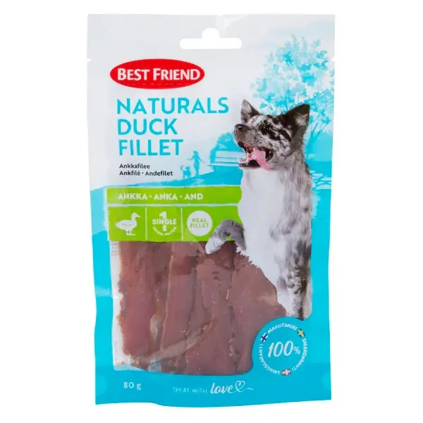 Entenfilet Best Friend Naturals 80g - Hundekauknochen, Kauknochen und Kaurollen - 5700551172427 - 0