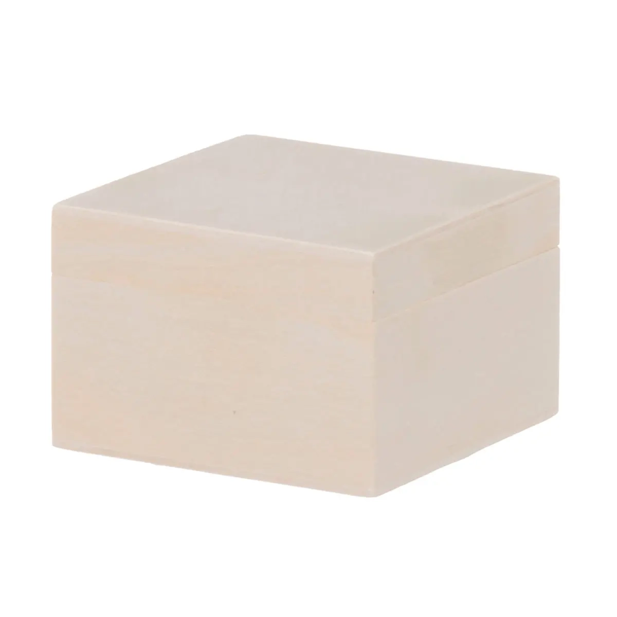 Holzkiste mit Deckel 8x8cm - Aufbewahrungskörbe - 6410416285030 - 0