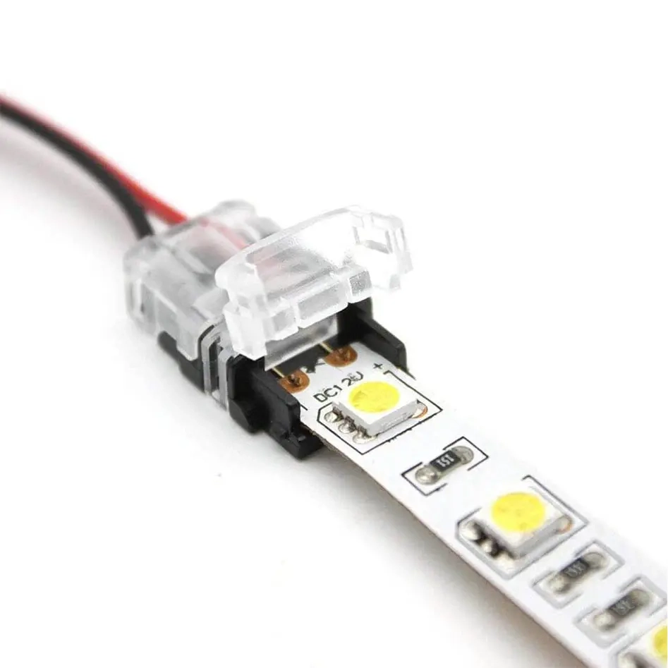 LED-Streifenverbinder 2-polig mit 10 mm Kabel - LED-Streifen und LED-Leisten - 6419774007735 - 1
