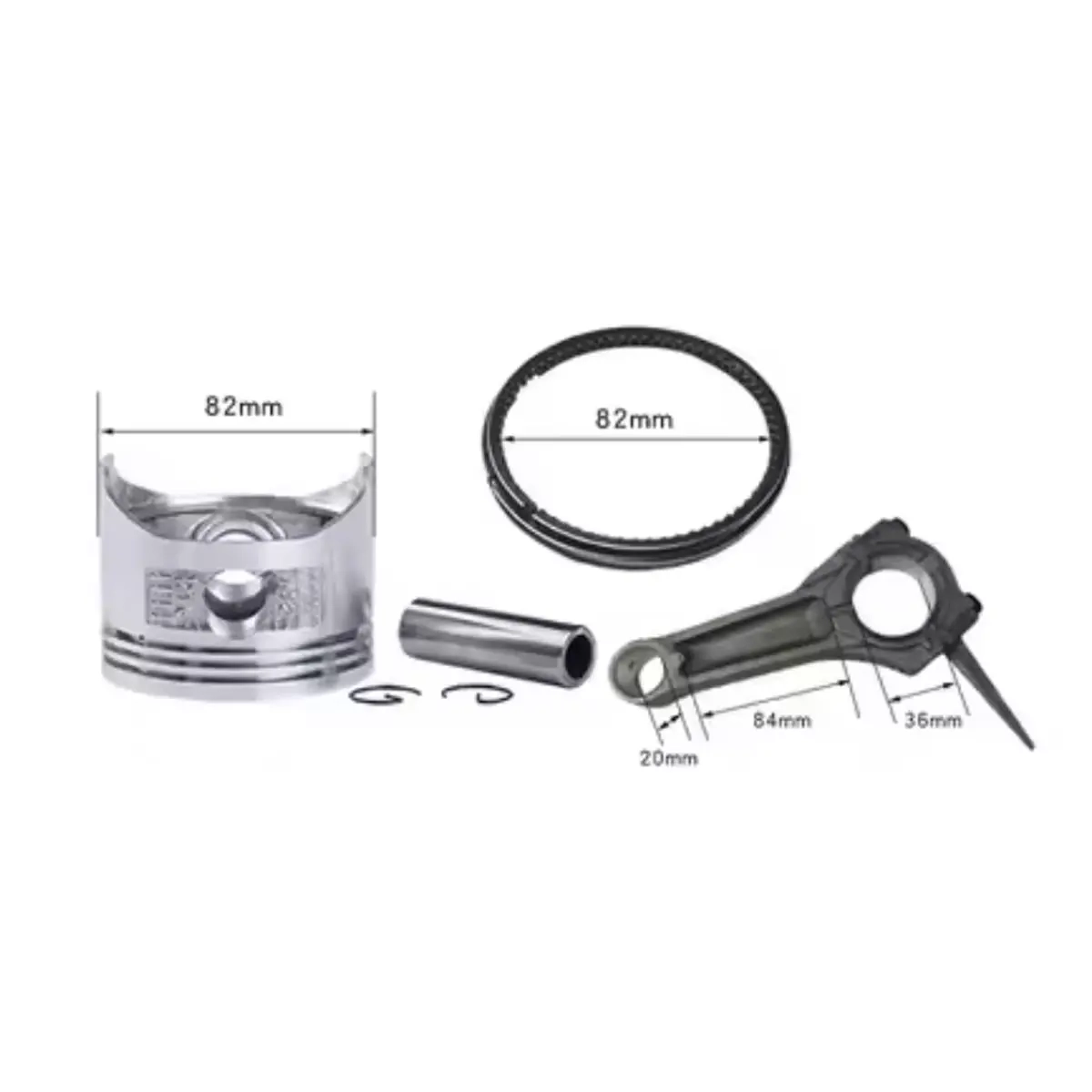 Kolbensatz GX340 11 PS - Ersatzmotor und Ersatzteile - 6438471336504 - 1