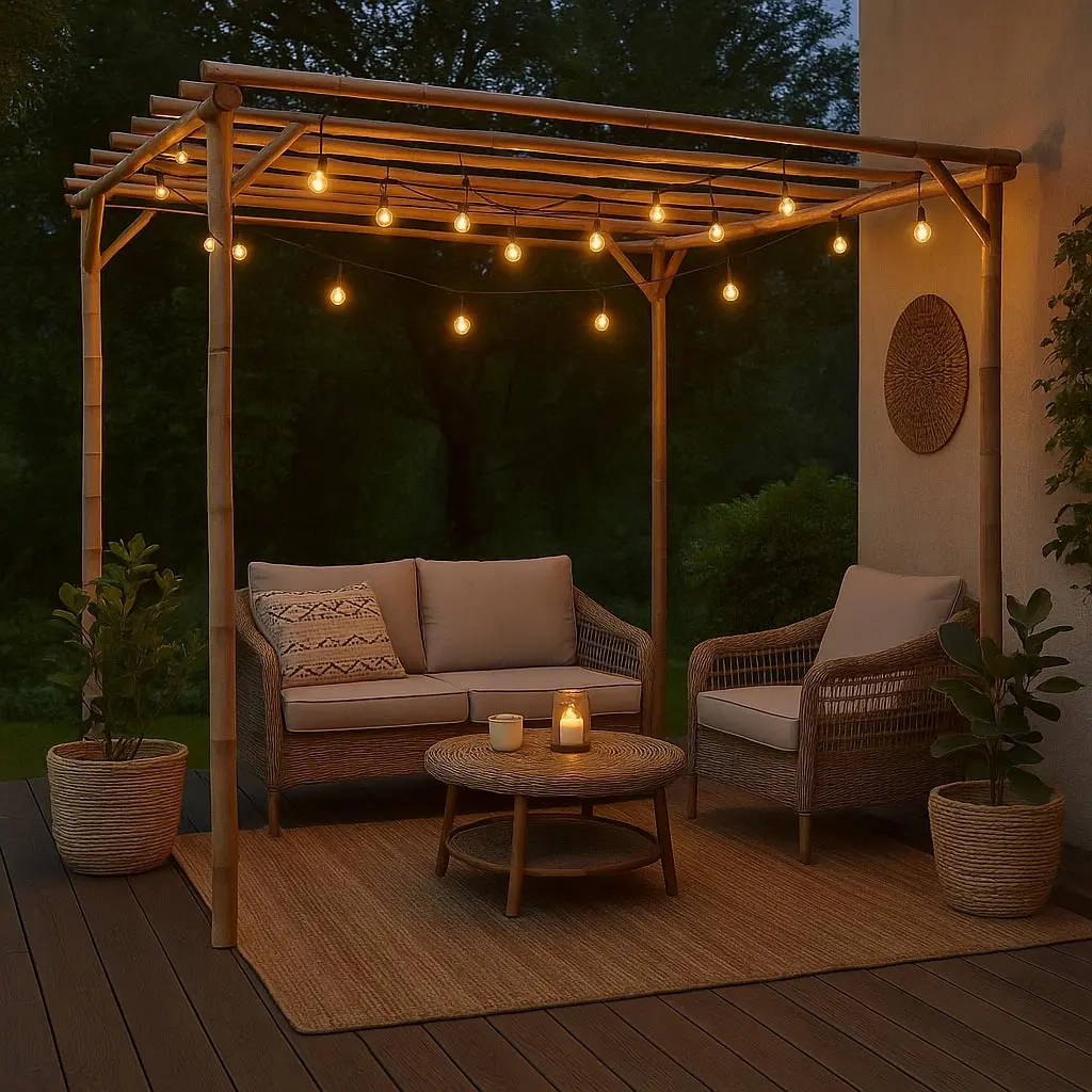 Pergola Summer Bambus 170x170x220 cm - Pavillons und Pergolen - 8720573960816 - 1