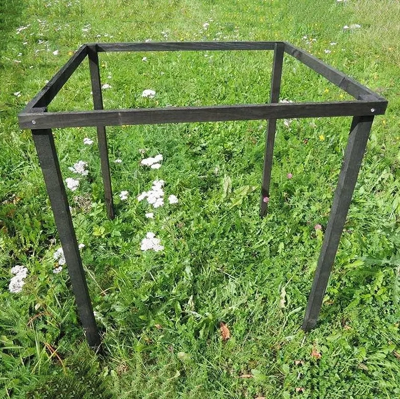 Holz-Rankhilfe 70x70x80cm Schwarz - Strauchstützen und Pflanzenstützen - 6430068432460 - 0