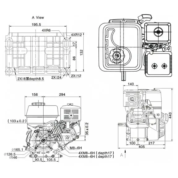 Motor 13 PS Loncin mit Elektrostart - Motoren - 6438168069234 - 5