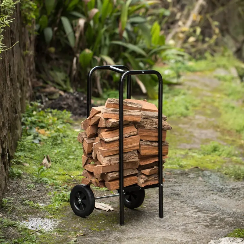 Holztransportwagen mit Rädern 60 kg - Holzsacke und Holzschubkarren - 6438168118390 - 4