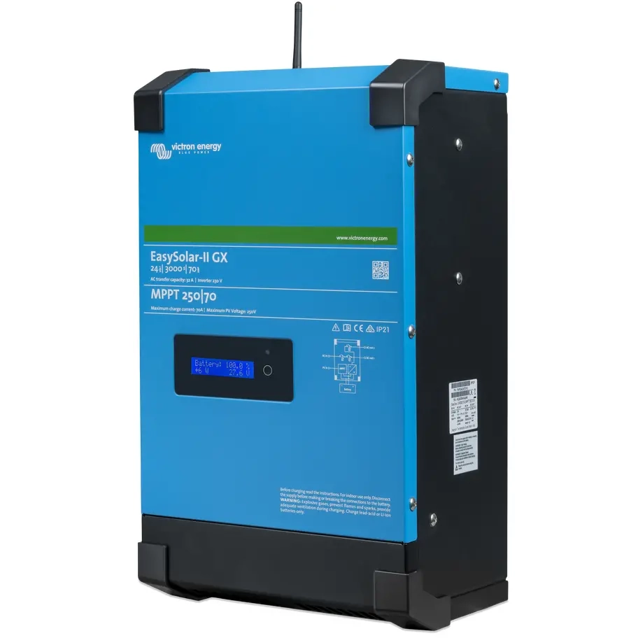 Inverter laddare EasySolar-II GX 3000VA MPPT - Växelriktare för solpaneler - 8719076049265 - 0