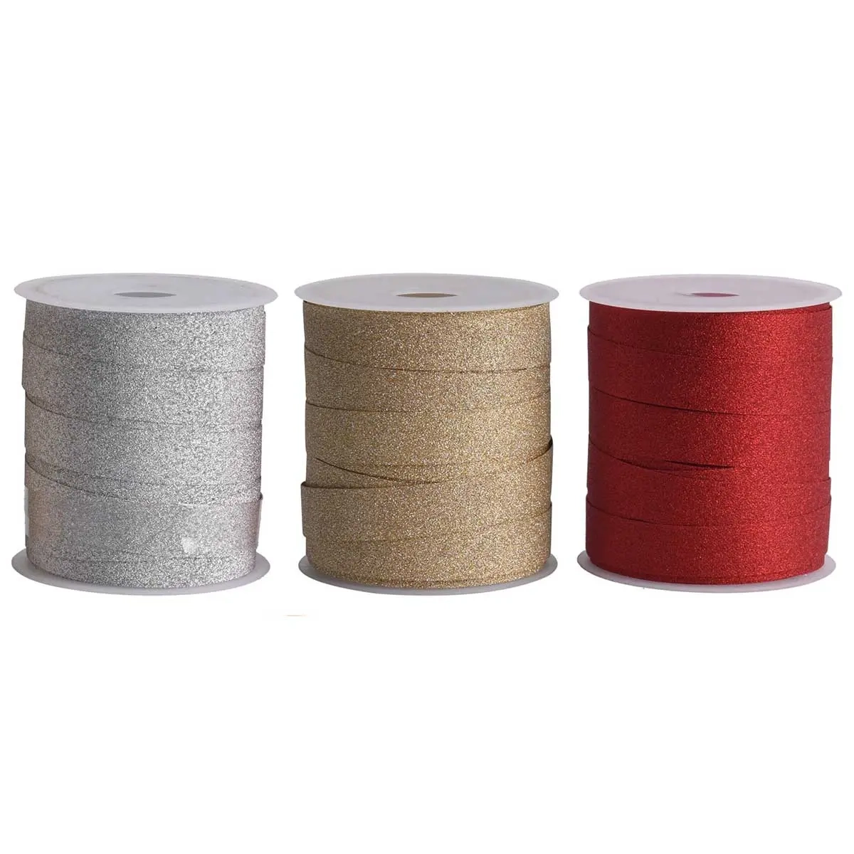 Geschenkband Glitter 1 cm 10 m Sortiment - Aufkleber, Schnüre und Basteldekorationen - 8719202644838 - 0