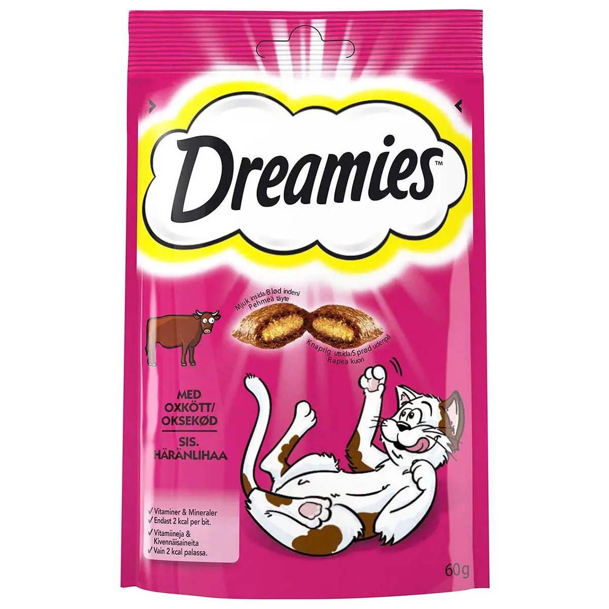 Dreamies Katzenleckerei Rind 60g - Katzensnacks und Leckerlis - 4008429037948 - 0