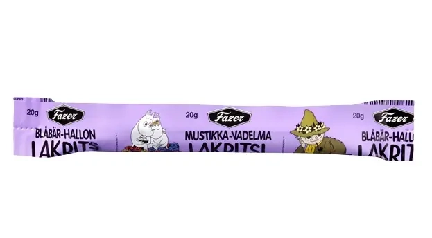 Fazer Moomin Lakritzriegel Heidelbeer-Va - Süßigkeitenriegel - 6416453976764 - 1