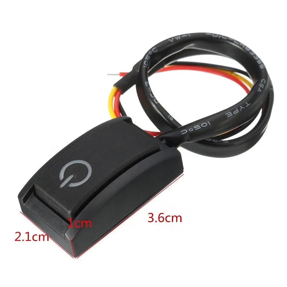 Drucktastenschalter Ein / Aus 12V mit Beleuchtung - Auto-Schalter - 6419774007834 - 2