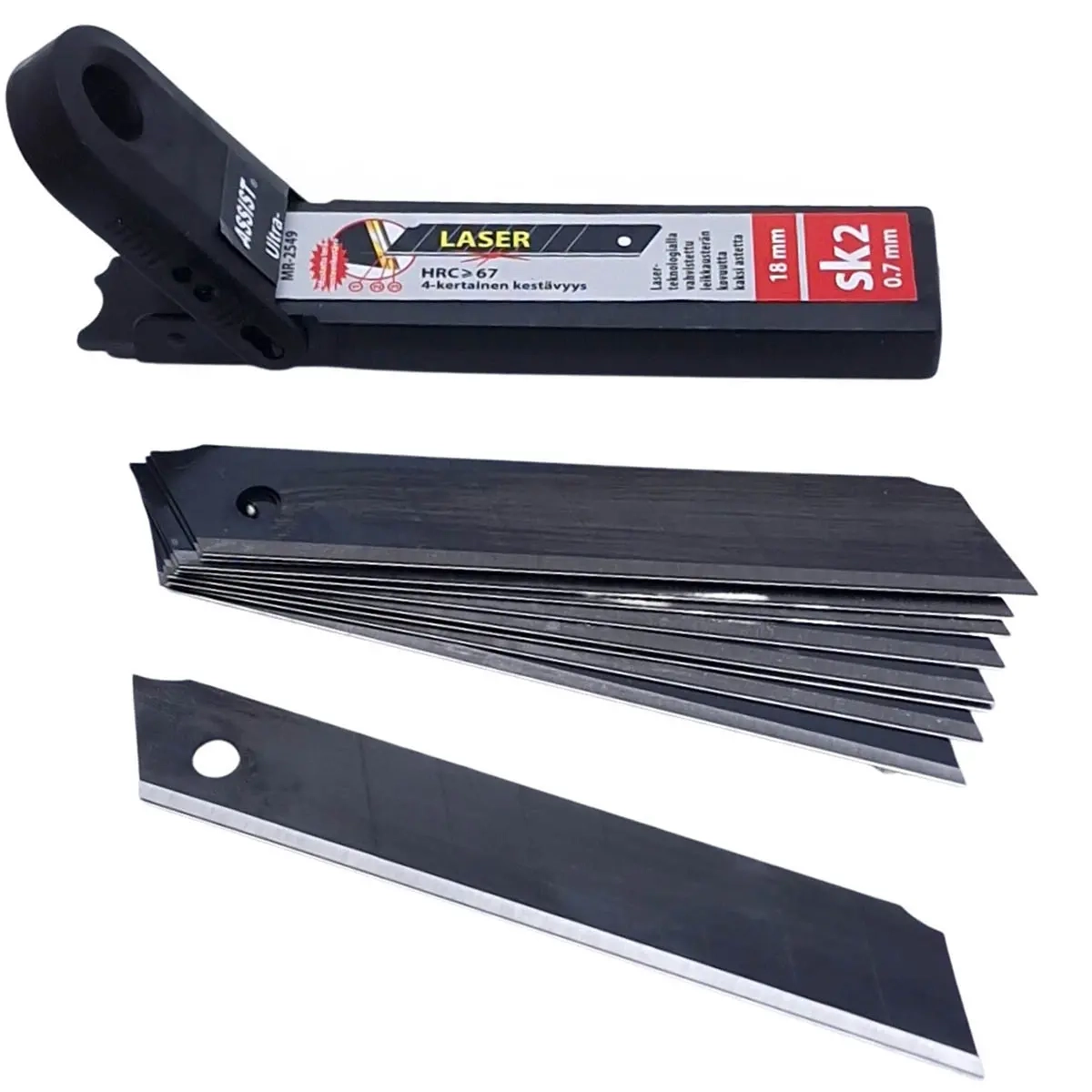 Satz Stanzmesser 10 Stück 18x100mm SK2 - Messer und Teppichmesser - 6430074693688 - 0