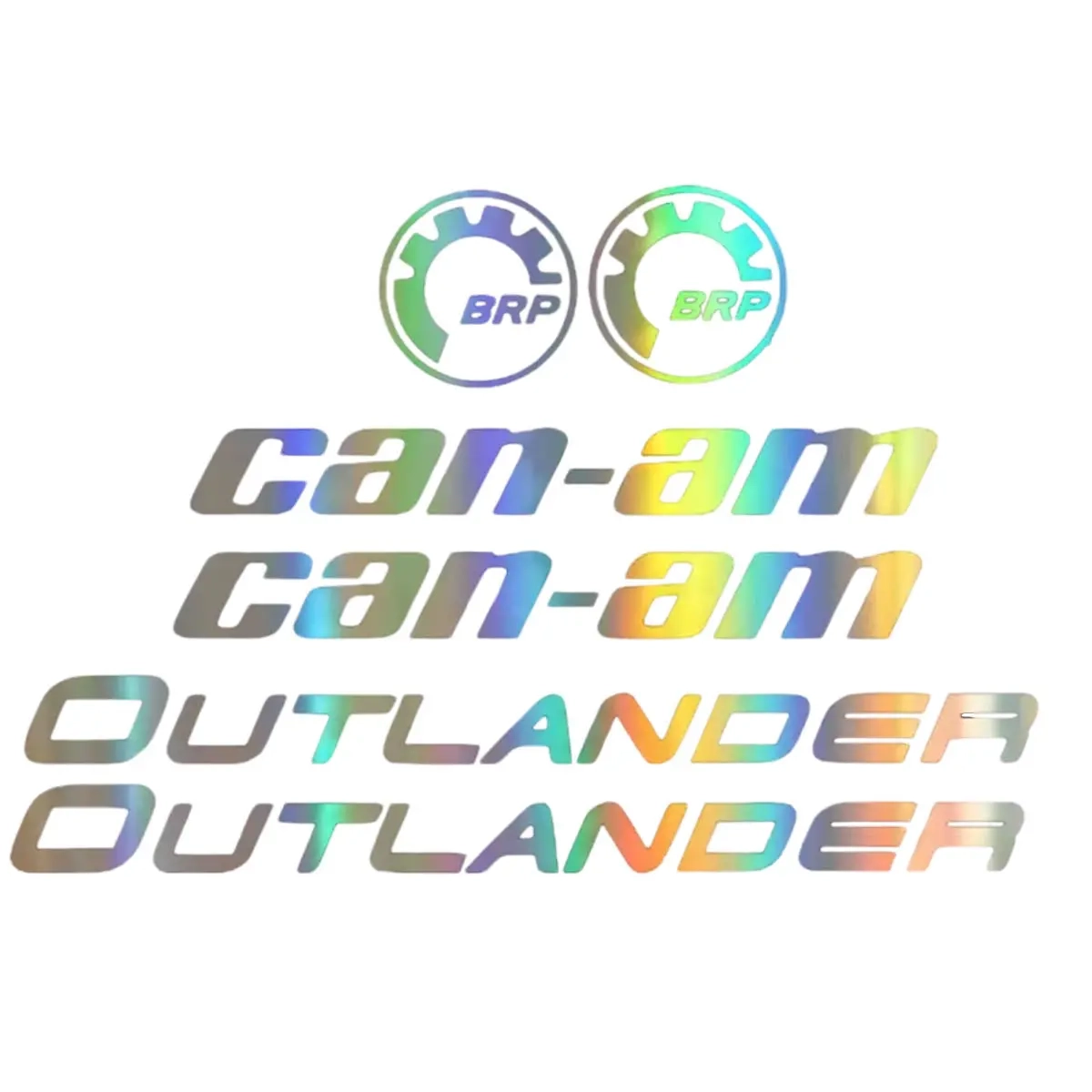 Aufkleberset Can-Am Outlander holografisch - Aufkleber für Motocross und Moped - 6438471339581 - 0