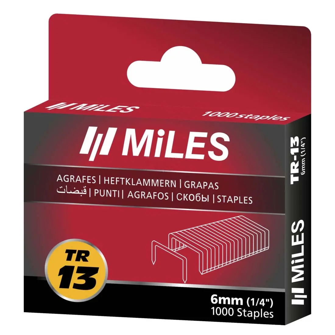 Nit Miles 6mm NO.13 1000st - Häftapparater och klamrar - 8901057901109 - 0