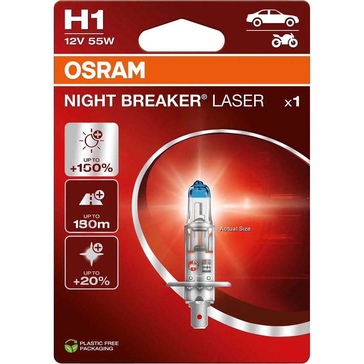 Osram Night Breaker Laser Glühbirne H1 12V - Halogenlampen - 4062172114936 - 0