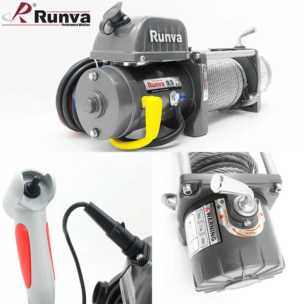 Seilwinde Runva EWX9500Q 4309 kg mit Stahlseil - Auto-Winden - 48776565545 - 2