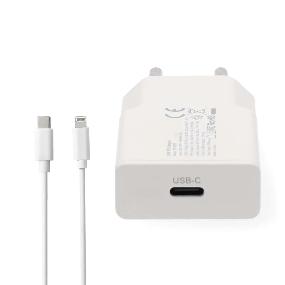Wandladegerät USB-C 20 W mit Lightning-Kabel - Handyladegeräte - 5412810472819 - 1