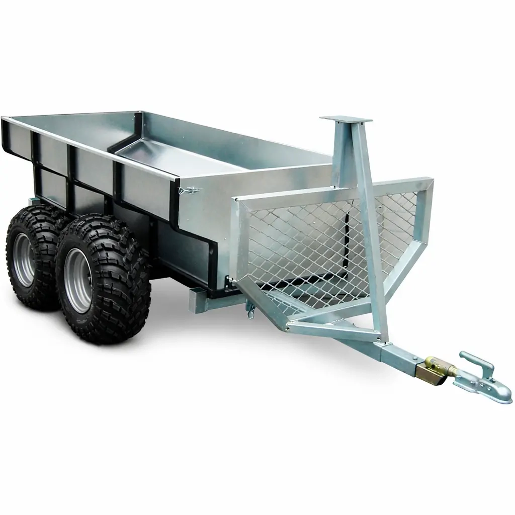 ATV Holzanhänger mit Ladefläche und Rungen 1500 kg - Anhänger und Holzanhänger für ATV - 6438235103892 - 0