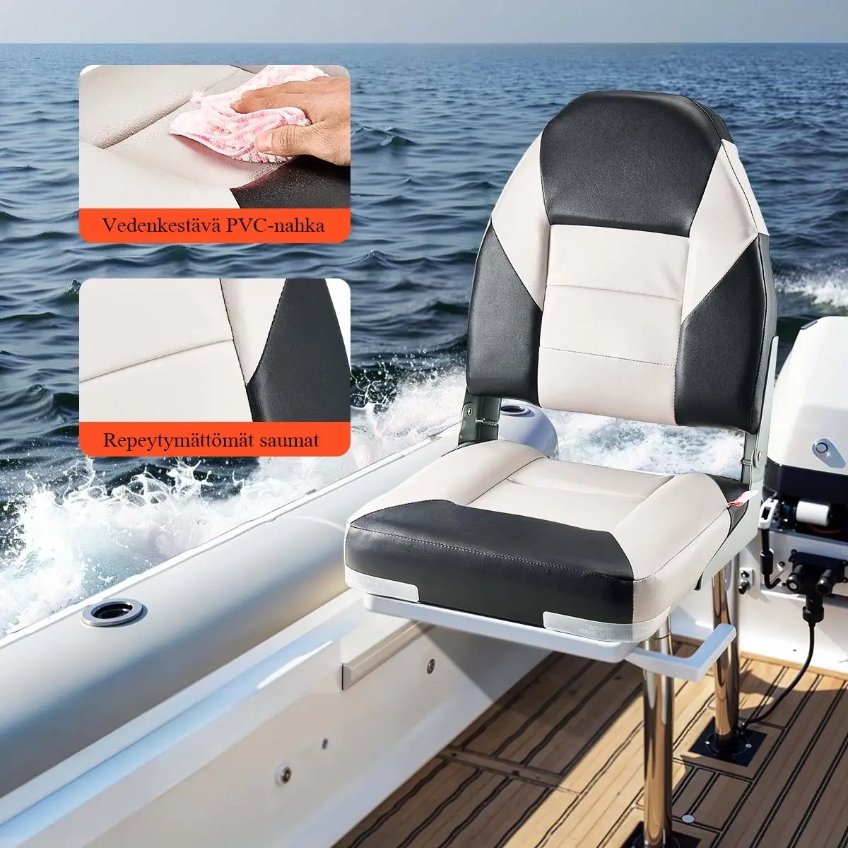 Bootssitz mit hoher Rückenlehne, 2 Stück - Bootssitze und Sitzgelegenheiten - 6438471350654 - 4