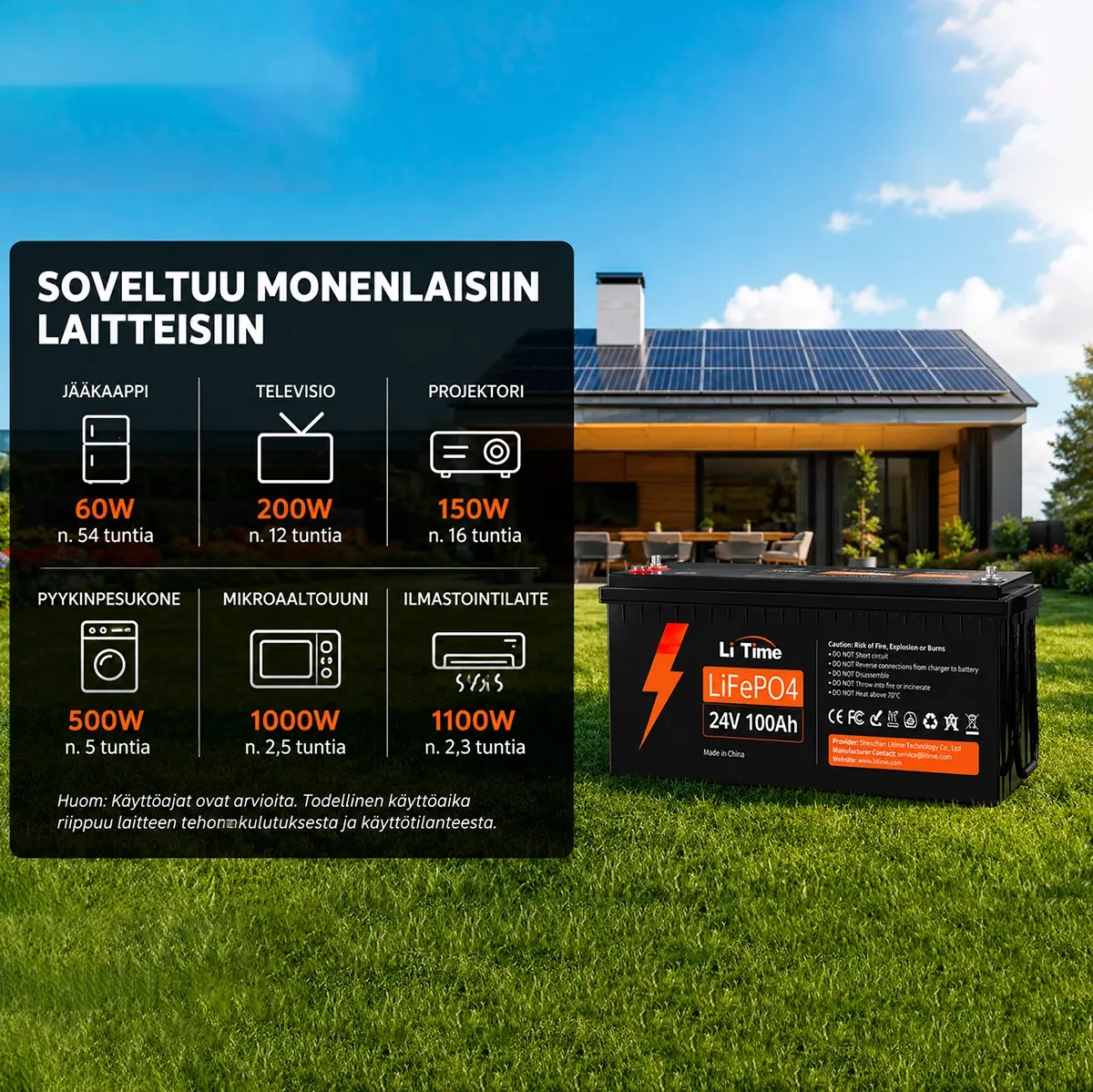 Akku LifePo4 100Ah Basic 24V LiTime -  - 6438471352016 - 4