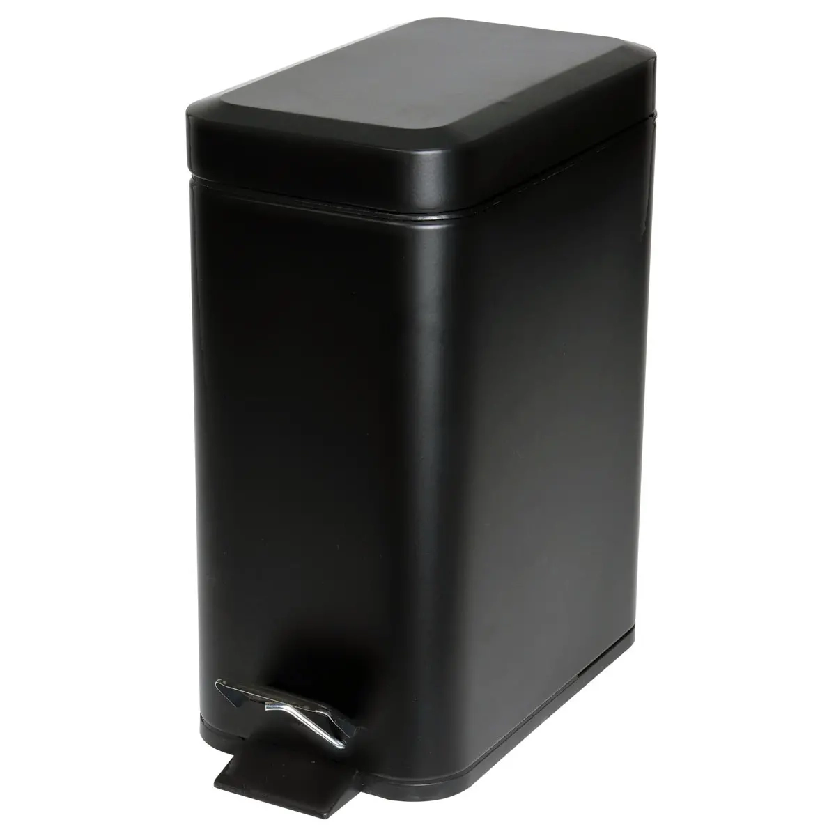 Mülleimer mit Deckel 5L, pedalbetätigt, schwarz - Mülleimer und Papierkörbe - 8719987406324 - 0