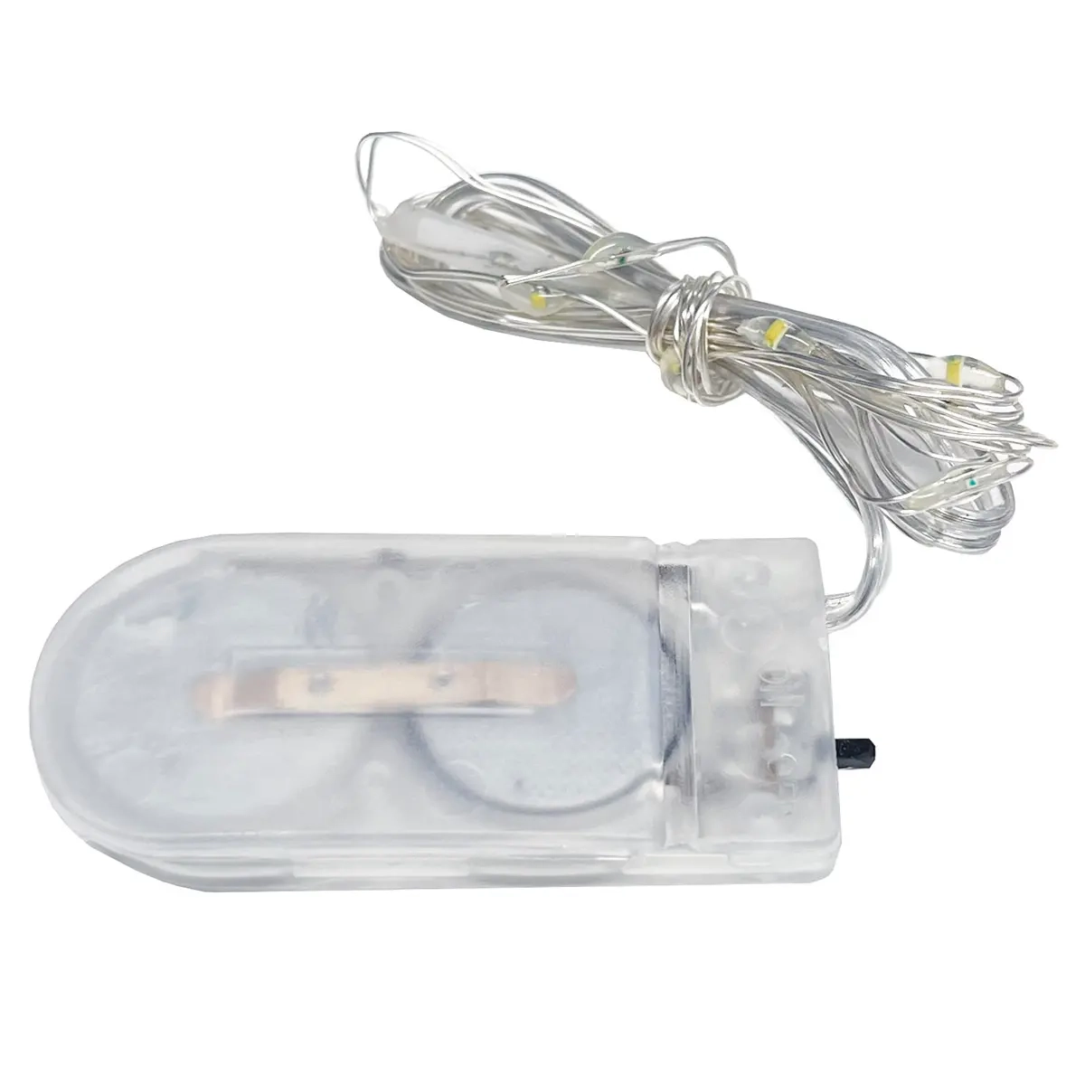 Lichterkette 10 LED Basteln 90 cm Weiß - Batteriebetriebene Lichterketten - 8720573662253 - 1
