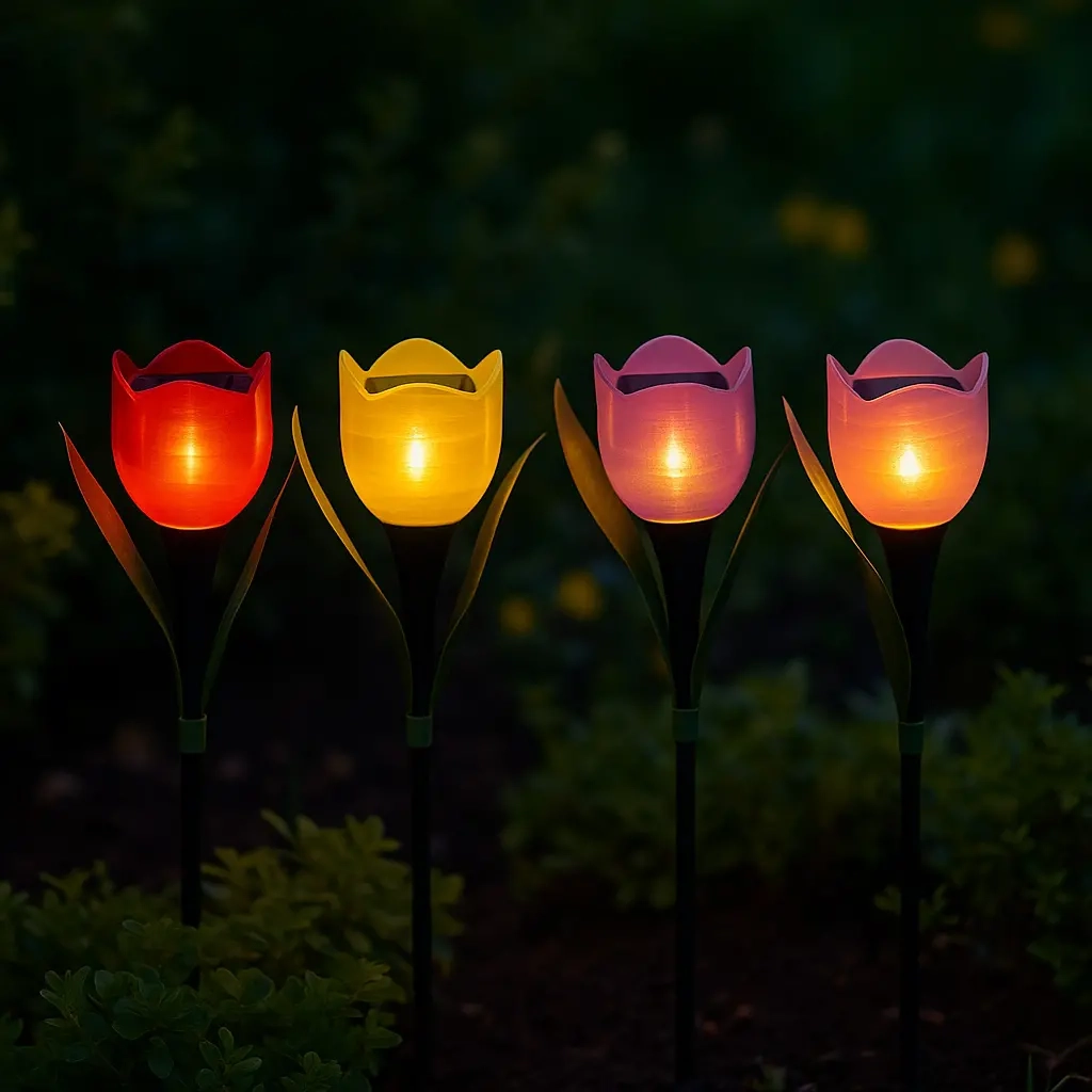 Solarleuchte Tulpe 30 cm Sortiment - Solarbeleuchtung - 8721037134750 - 1