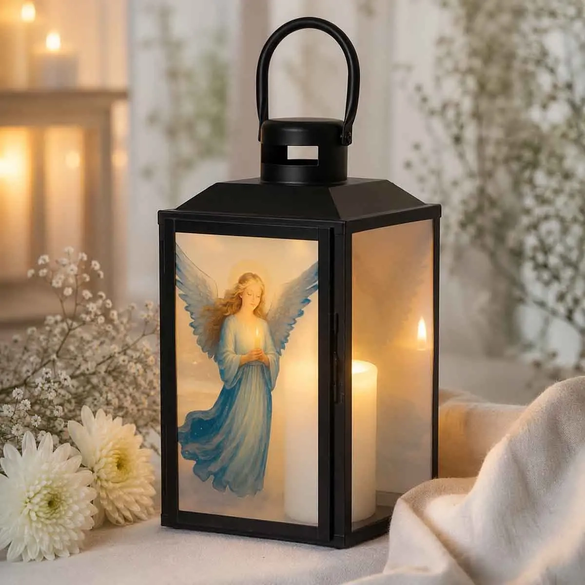 Laterne Engel 33 cm - Grabkerzen - 6410416594699 - 1