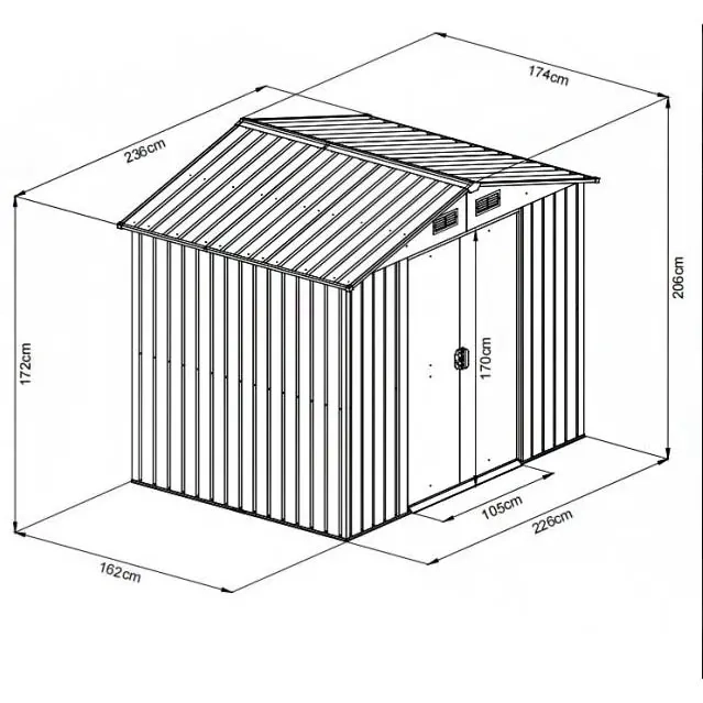 Gartenhaus Sunor 4,1 m² - Gartenschuppen und Terrassendächer - 6438168112756 - 2
